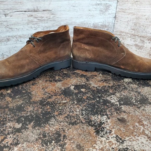 Frye Edwin Chukka Boots Sz 13 M Used Brown Suede Rugged Distressed 87160 - Picture 7 of 14